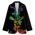 Seven Spiritual Chakras Print Women's Cotton Blazer