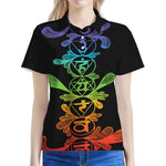 Seven Spiritual Chakras Print Women's Polo Shirt