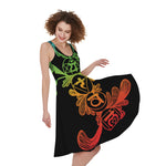 Seven Spiritual Chakras Print Women's Sleeveless Dress