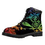 Seven Spiritual Chakras Print Work Boots