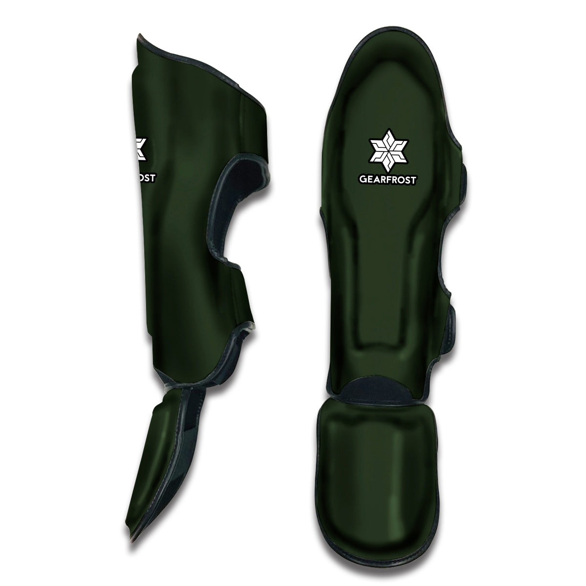Forest Green Print Muay Thai Shin Guards