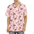 Shabby Chic Vintage Floral Print Aloha Shirt