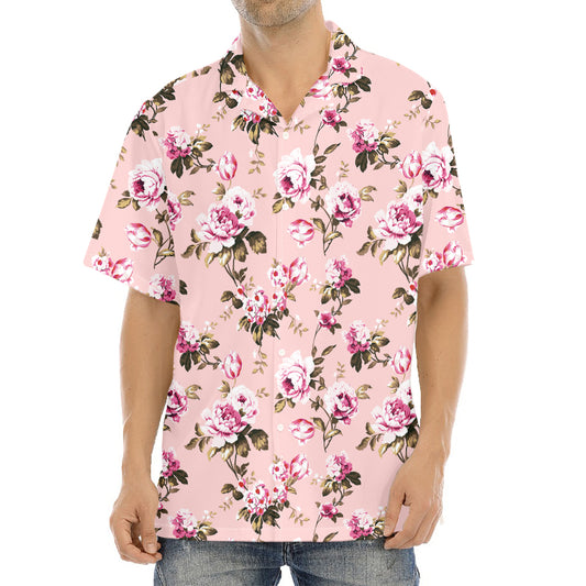 Shabby Chic Vintage Floral Print Aloha Shirt