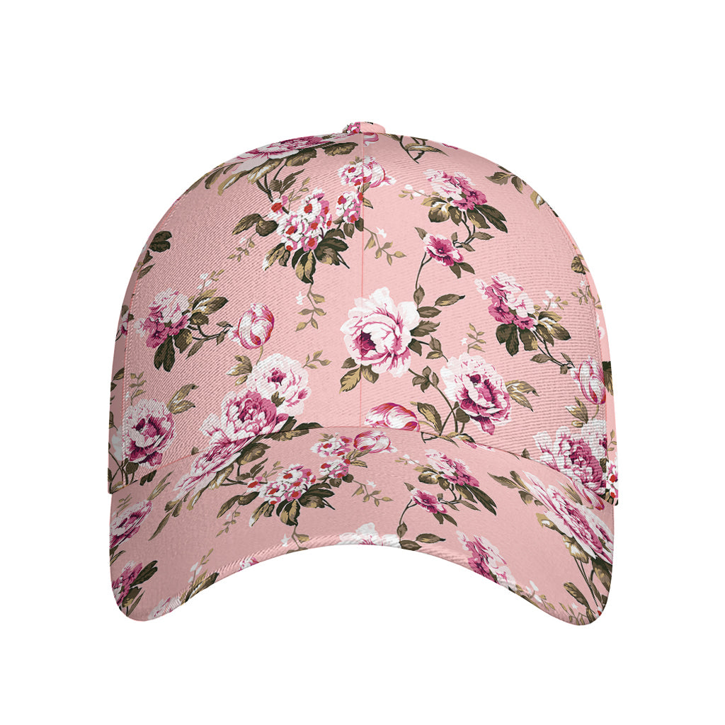Shabby Chic Vintage Floral Print Baseball Cap