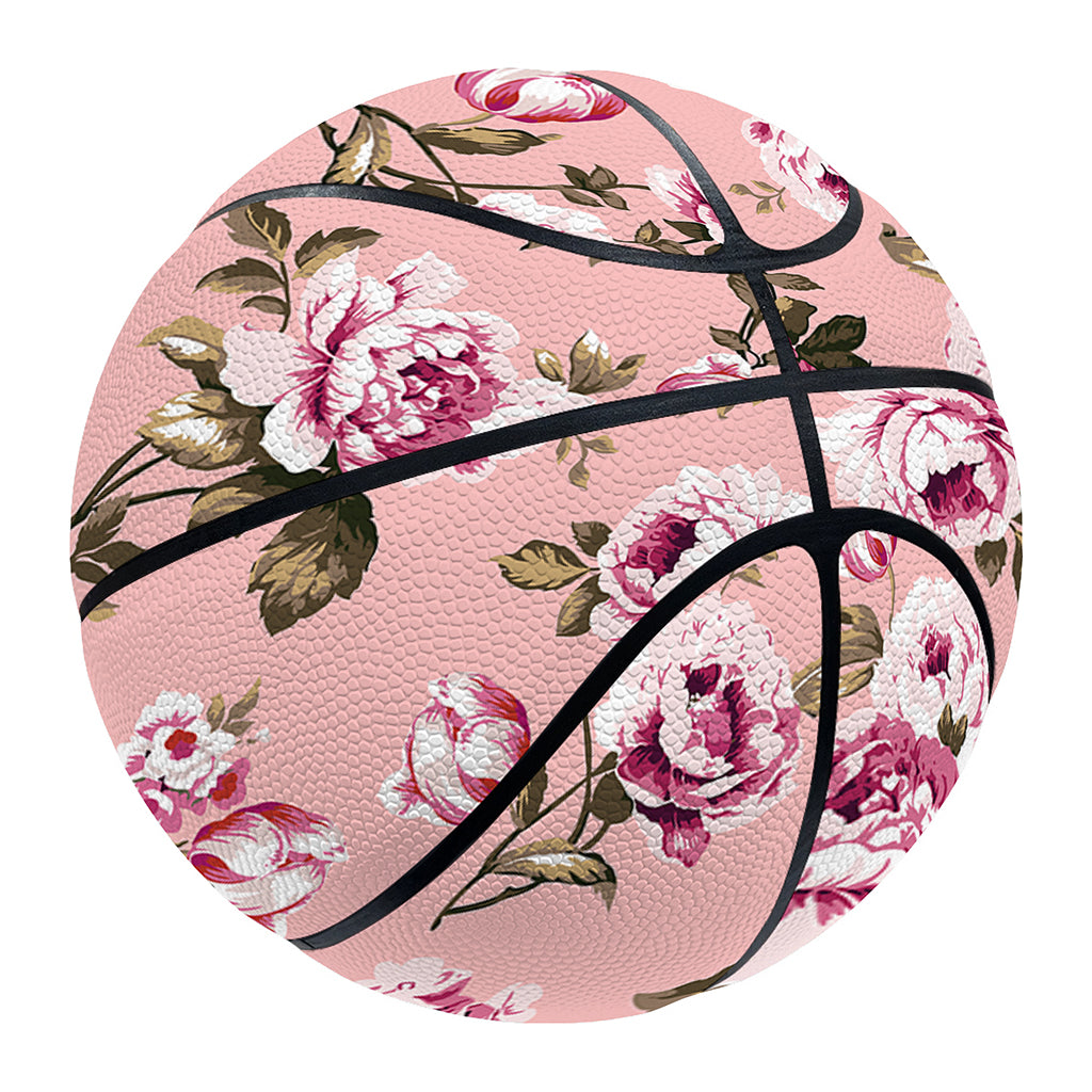 Shabby Chic Vintage Floral Print Basketball