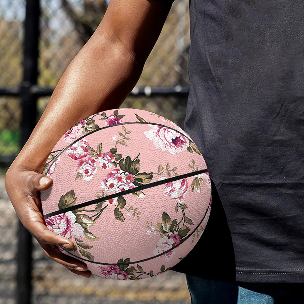 Shabby Chic Vintage Floral Print Basketball