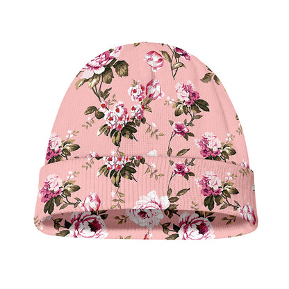 Shabby Chic Vintage Floral Print Beanie