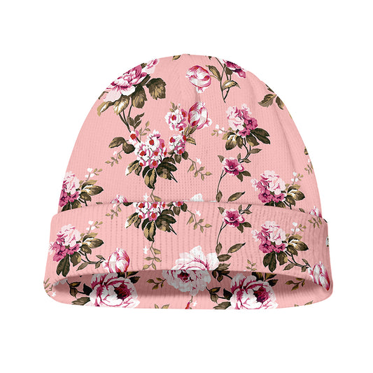 Shabby Chic Vintage Floral Print Beanie