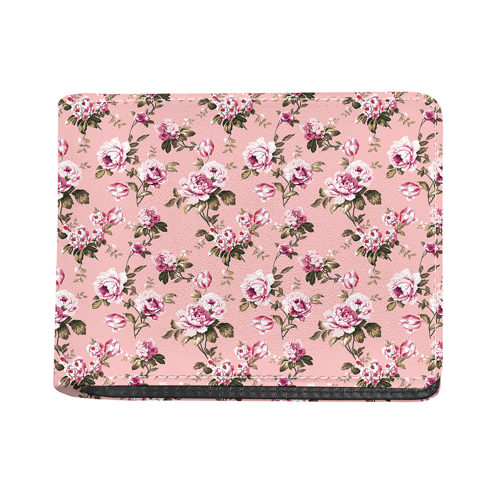 Shabby Chic Vintage Floral Print Bifold Wallet