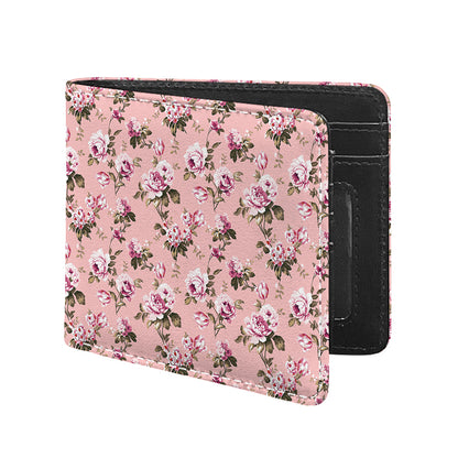 Shabby Chic Vintage Floral Print Bifold Wallet