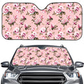 Shabby Chic Vintage Floral Print Car Windshield Sun Shade