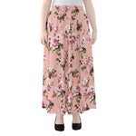 Shabby Chic Vintage Floral Print Chiffon Maxi Skirt