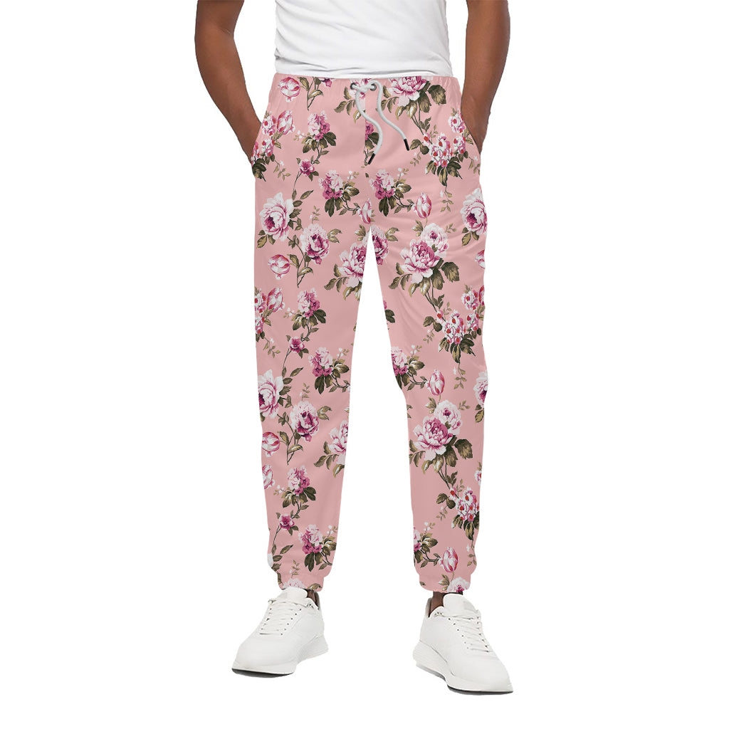 Shabby Chic Vintage Floral Print Cotton Pants