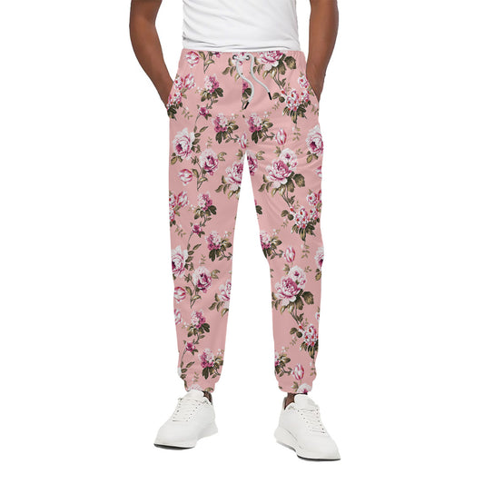 Shabby Chic Vintage Floral Print Cotton Pants