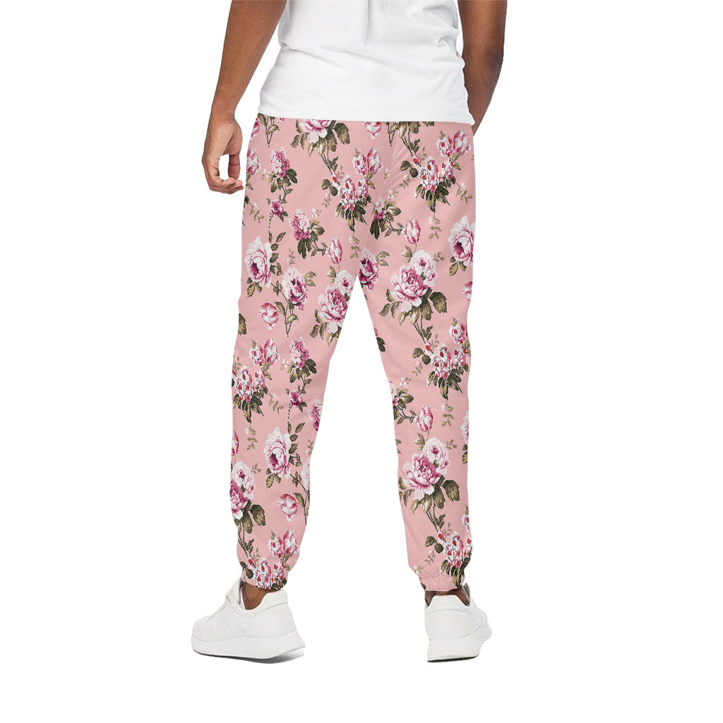Shabby Chic Vintage Floral Print Cotton Pants