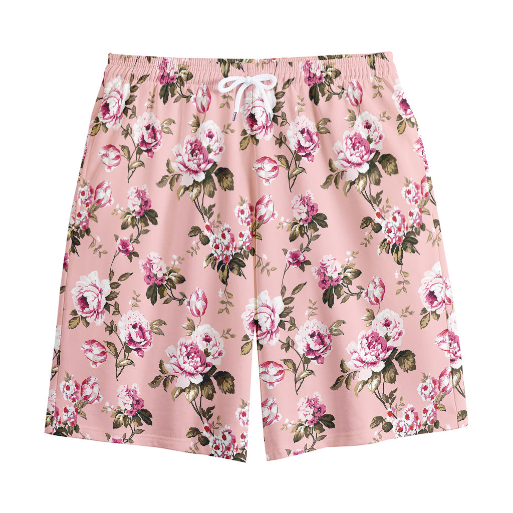 Shabby Chic Vintage Floral Print Cotton Shorts