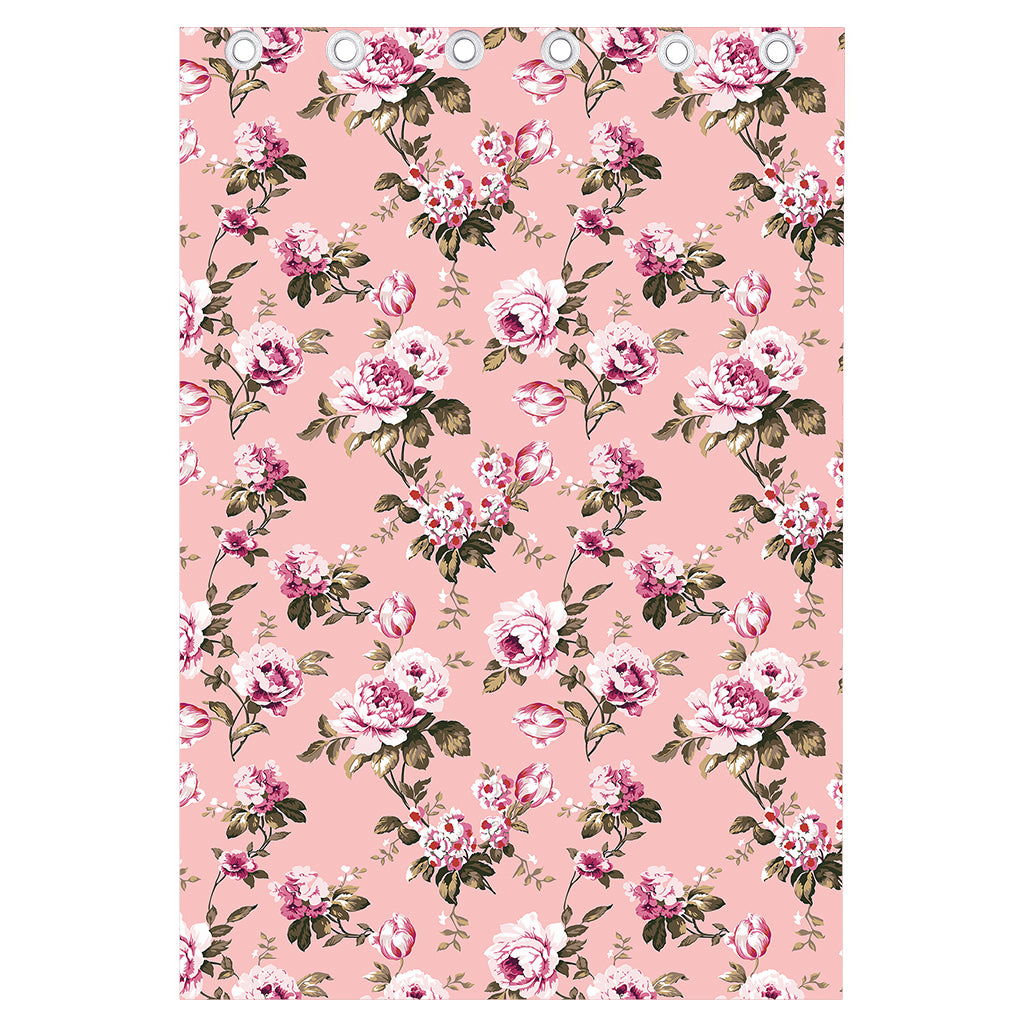 Shabby Chic Vintage Floral Print Curtain