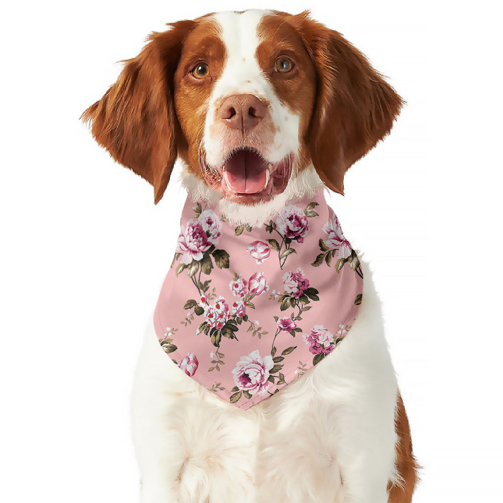 Shabby Chic Vintage Floral Print Dog Bandana
