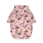 Shabby Chic Vintage Floral Print Dog Zip Up Hoodie
