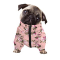 Shabby Chic Vintage Floral Print Dog Zip Up Jacket