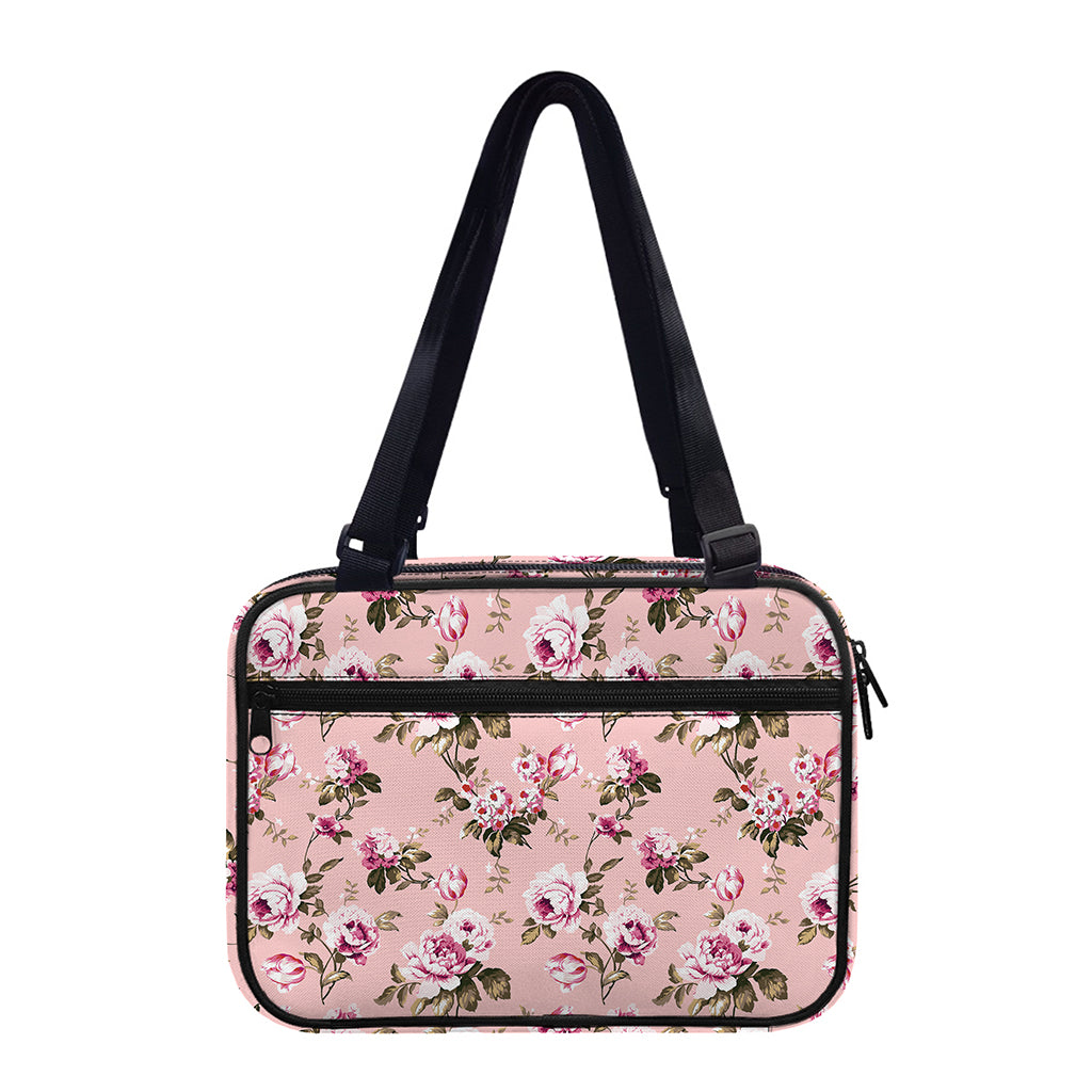 Shabby Chic Vintage Floral Print Double Strap Bible Bag