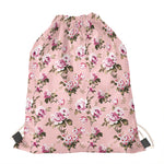 Shabby Chic Vintage Floral Print Drawstring Bag