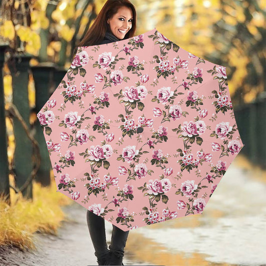Shabby Chic Vintage Floral Print Foldable Umbrella