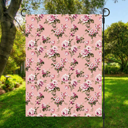 Shabby Chic Vintage Floral Print Garden Flag