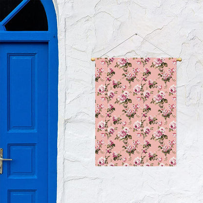 Shabby Chic Vintage Floral Print Garden Flag