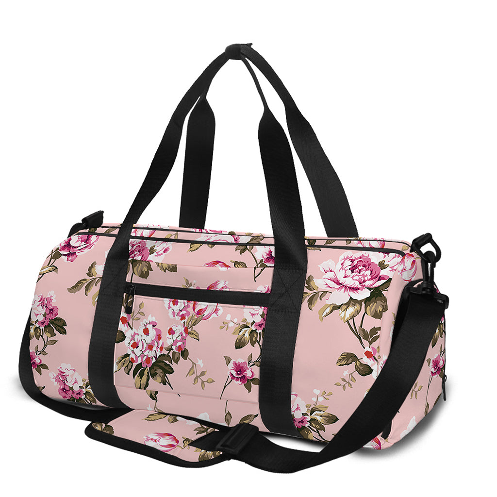 Shabby Chic Vintage Floral Print Gym Bag