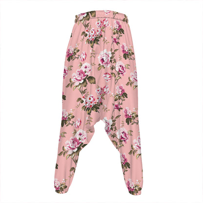 Shabby Chic Vintage Floral Print Hammer Pants