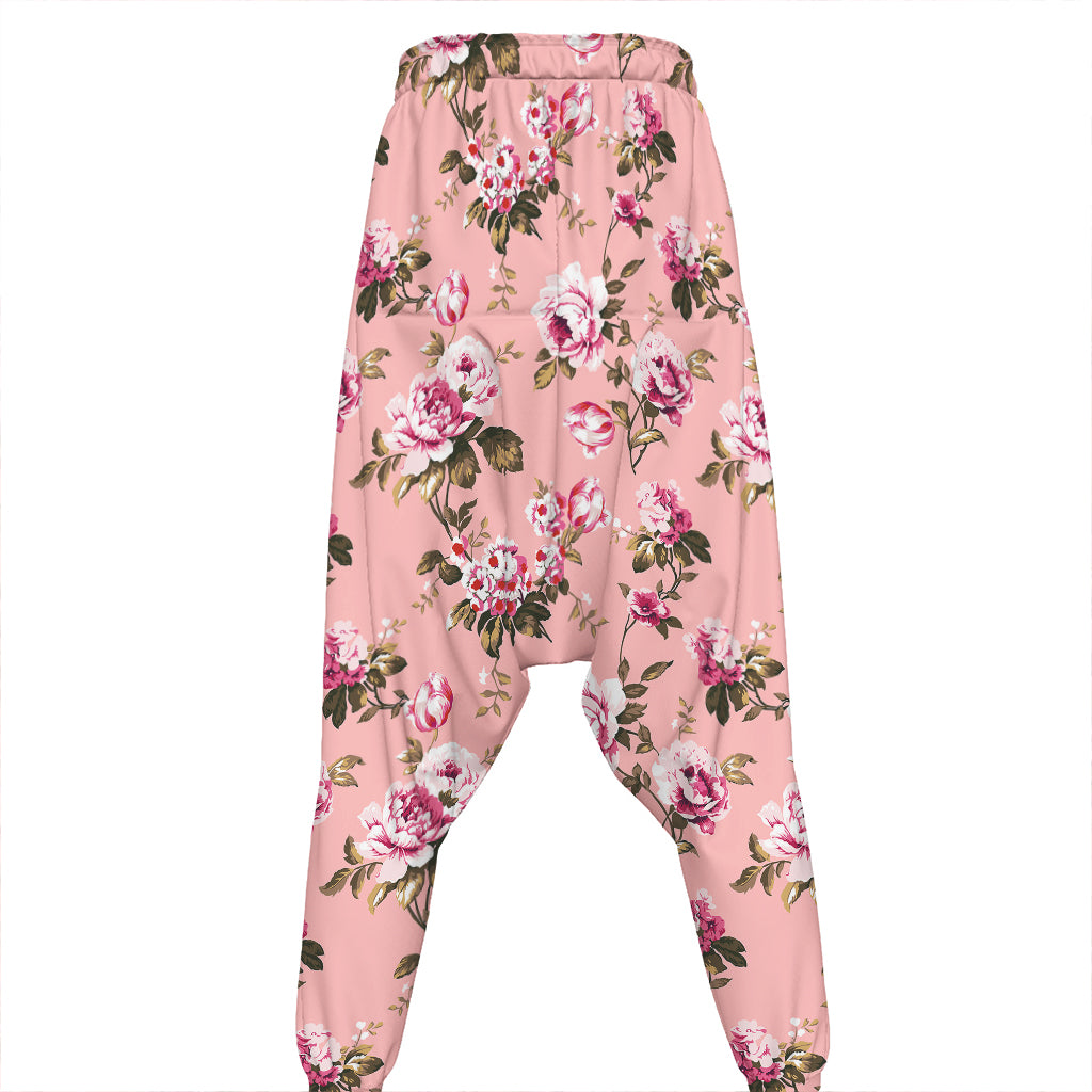 Shabby Chic Vintage Floral Print Hammer Pants