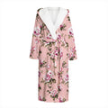 Shabby Chic Vintage Floral Print Hooded Bathrobe