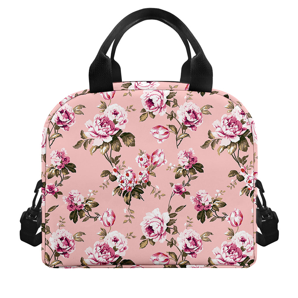 Shabby Chic Vintage Floral Print Insulated Lunch Bag