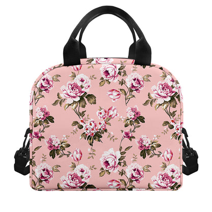 Shabby Chic Vintage Floral Print Insulated Lunch Bag