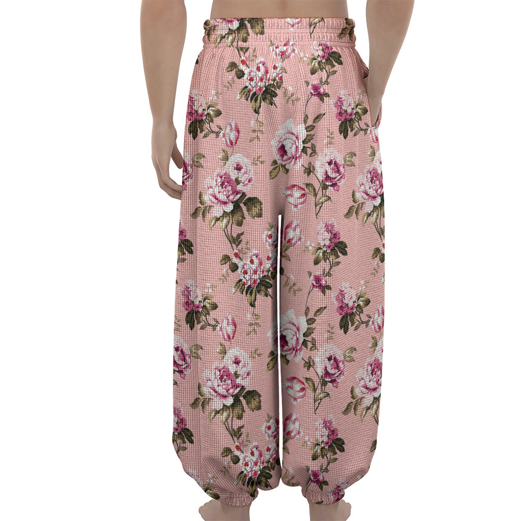 Shabby Chic Vintage Floral Print Lantern Pants