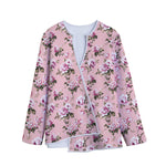 Shabby Chic Vintage Floral Print Long Sleeve Short Coat