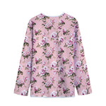 Shabby Chic Vintage Floral Print Long Sleeve Short Coat