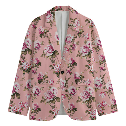 Shabby Chic Vintage Floral Print Men's Blazer