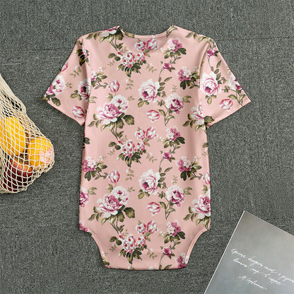 Shabby Chic Vintage Floral Print Men's Bodysuit
