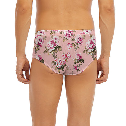 Shabby Chic Vintage Floral Print Men's Briefs