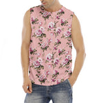 Shabby Chic Vintage Floral Print Men's Fitness Tank Top