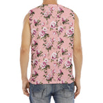 Shabby Chic Vintage Floral Print Men's Fitness Tank Top