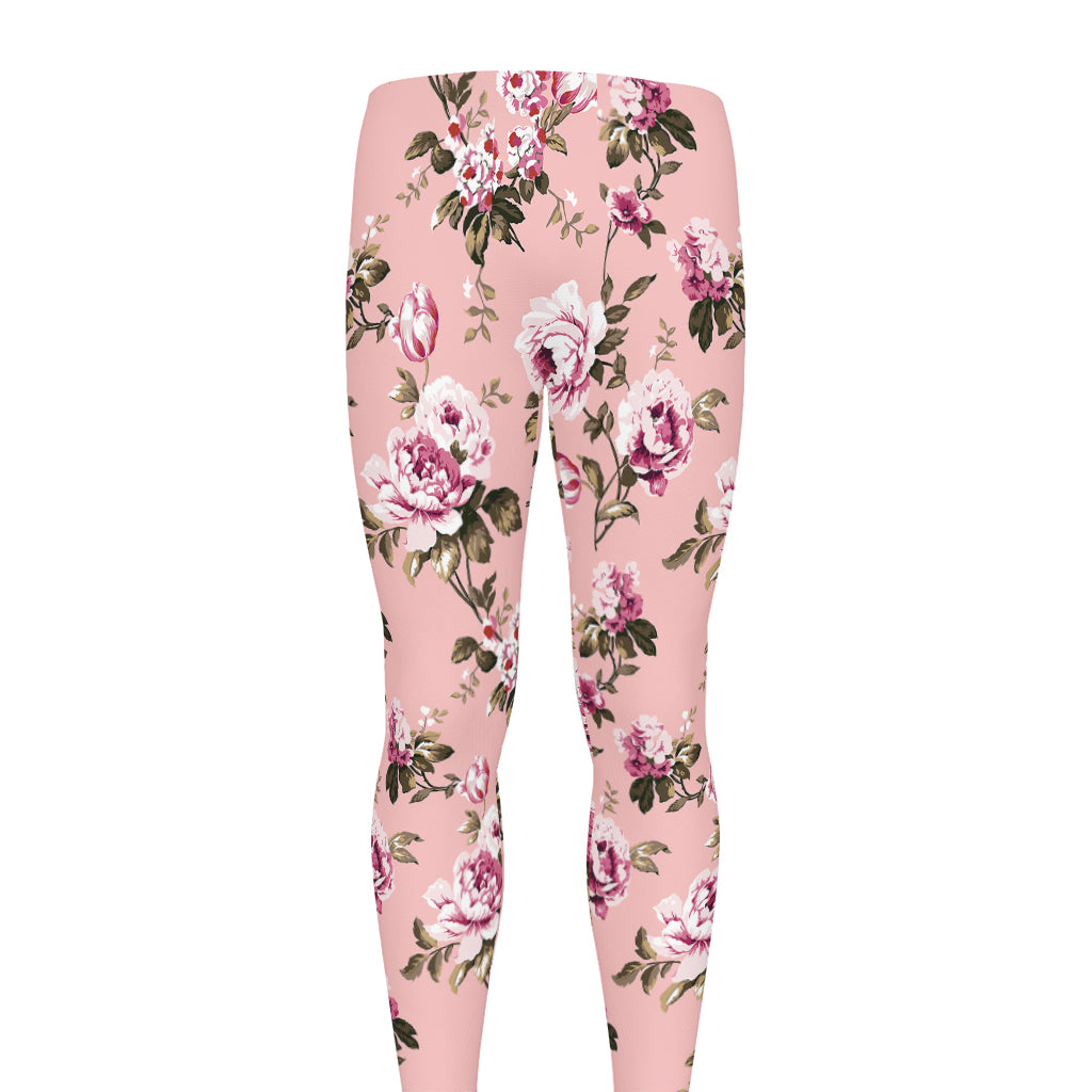 Shabby Chic Vintage Floral Print Men's leggings