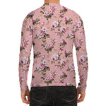 Shabby Chic Vintage Floral Print Men's Long Sleeve Rash Guard