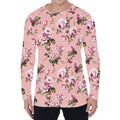 Shabby Chic Vintage Floral Print Men's Long Sleeve T-Shirt