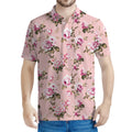 Shabby Chic Vintage Floral Print Men's Polo Shirt