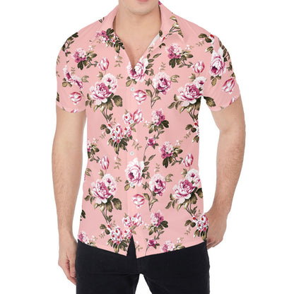 Shabby Chic Vintage Floral Print Men's Shirt