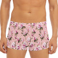 Shabby Chic Vintage Floral Print Men's Short Boxer Briefs