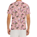 Shabby Chic Vintage Floral Print Men's Short Sleeve Rash Guard
